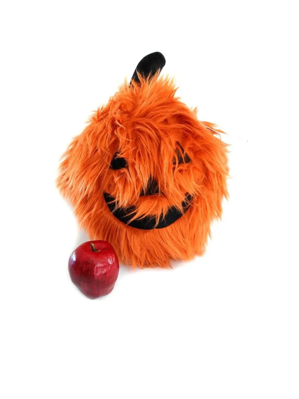 NWT Cupcakes and Cashmere Fuzzy Pumpkin Jack-O-Lantern Pillow